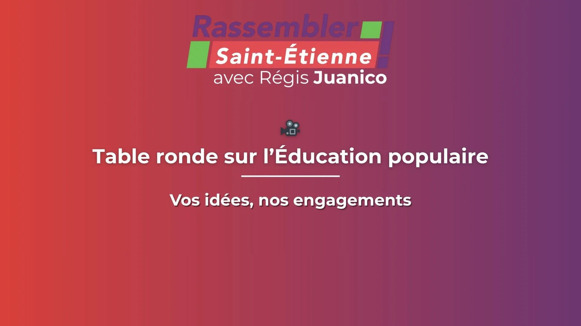 Réunion publique consacrée à l’éducation populaire