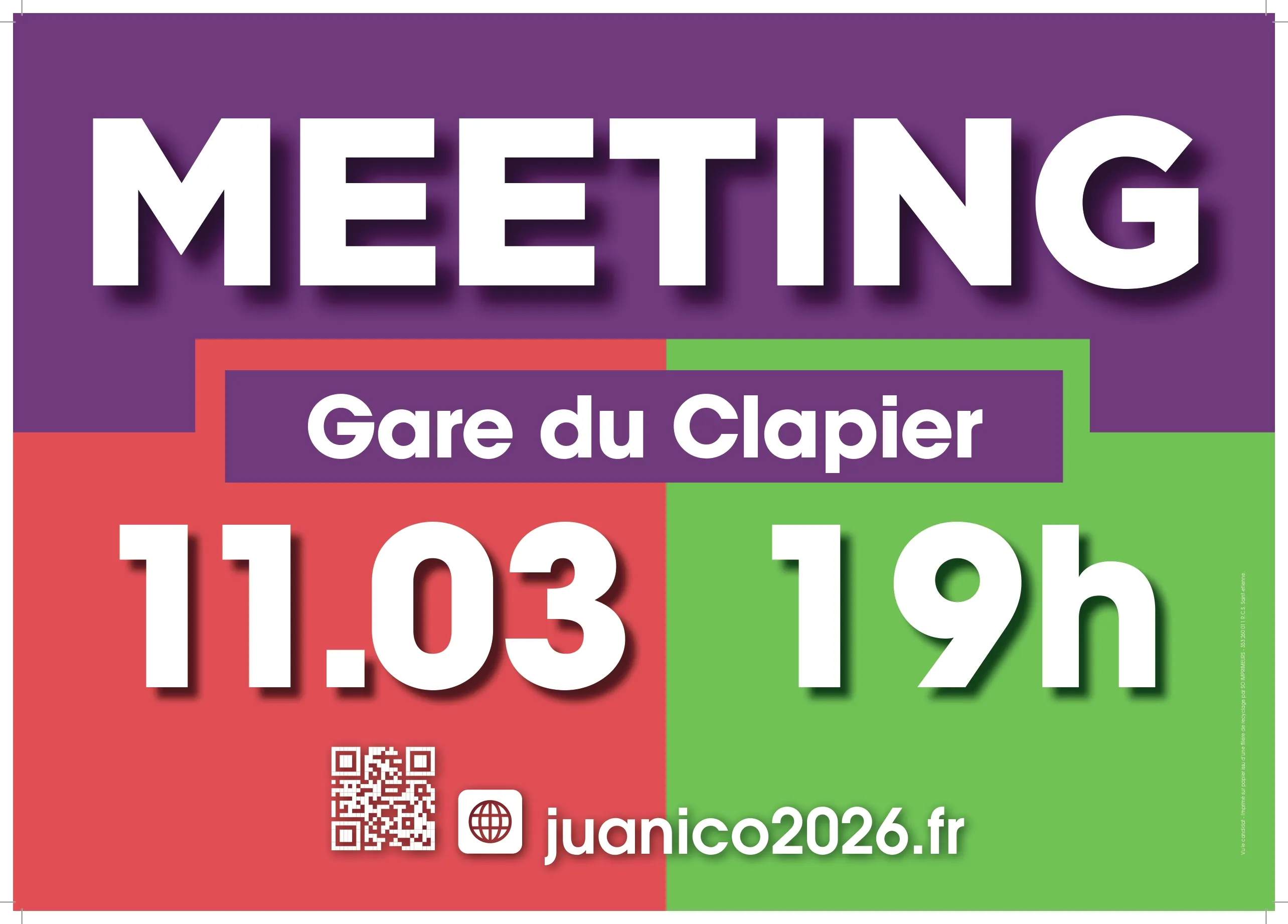 Meeting d'avant premier tour - 11 mars